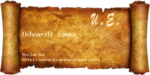 Udvardi Emma névjegykártya